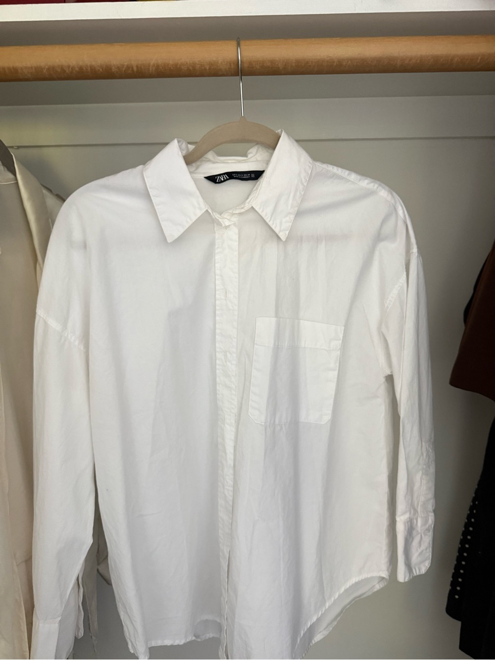 Zara Classic White Button-Down Shirt